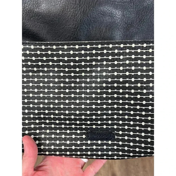 Fossil Fiona Crossbody Bag Black White Brown Adjustable Strap 11X9 Purse - Picture 3 of 12